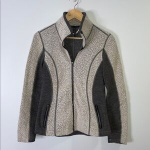 Kuhl Shearling Wool Zip Up Sweater